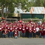 Go the mighty maroons! It was the official T-shirt colour in Queensland.