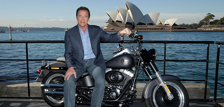 Terminator star Arold Schwarzenegger in Sydney for the movies launch