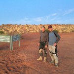 Shawy and Miles at the junction of the French Line and Rig Road.