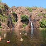 Cooling off in Litchfield National Park, part of the Kadaku Loop tour