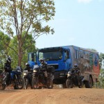 The tours crew along with the South Cross Motorbike Tours backup truck ... an awesome rig!