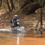 A shallow water crossing. Most riding was on tarmac