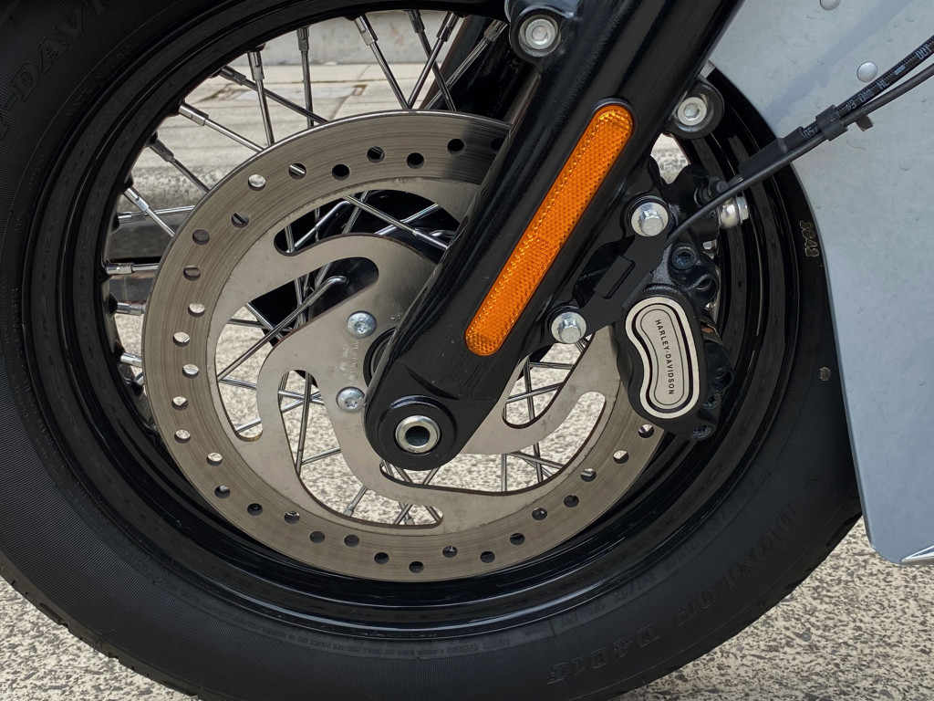 300mm disc and four-piston caliper up front