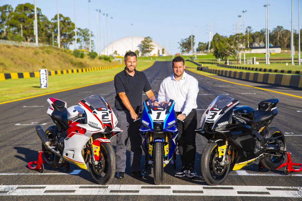 Yamaha Motor Australia’s Matthew Ferry (left) and MotoSchool’s Haydan Parker aim to raise the level for ride experiences